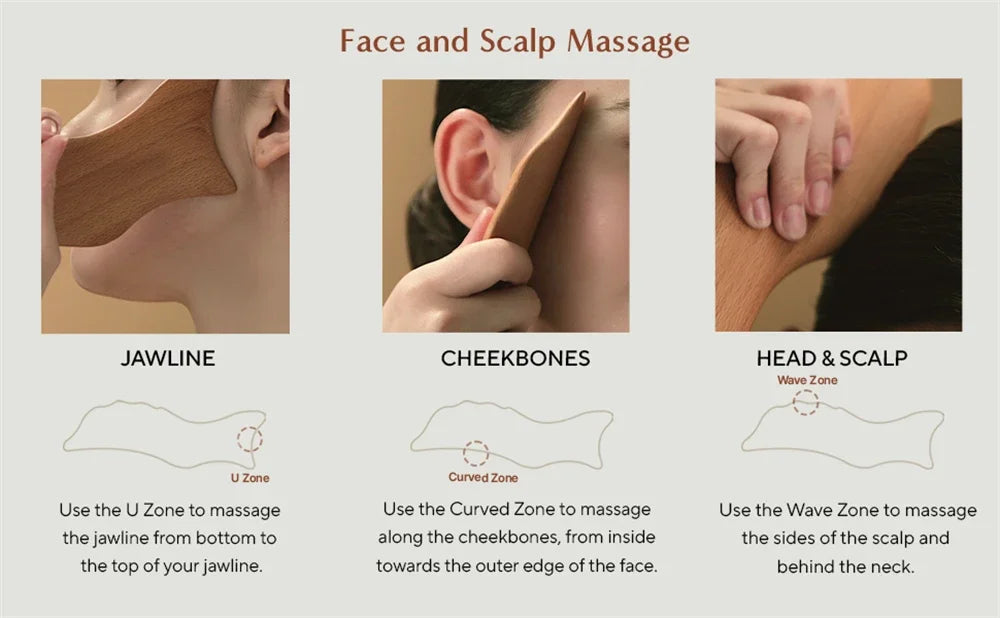 Wooden Dolphin Type Face & Body Massage Tool, Beech Wood Gua Sha, Body Massaging Tools, Home Promotes Healthier Body Circulation