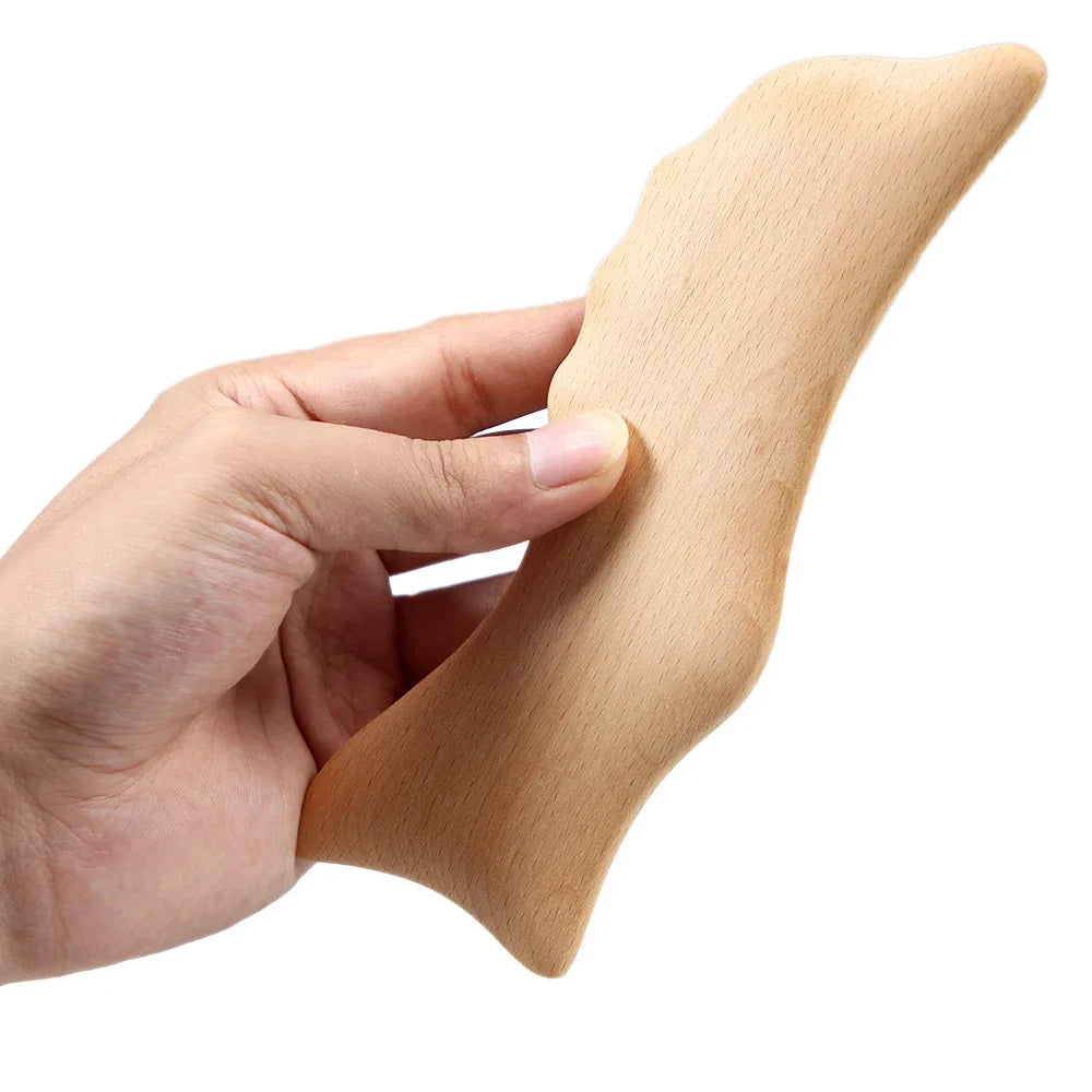 Wooden Dolphin Type Face & Body Massage Tool, Beech Wood Gua Sha, Body Massaging Tools, Home Promotes Healthier Body Circulation